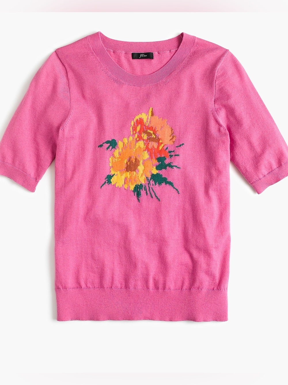 J. Crew Short-sleeve Tippi sweater in flowers